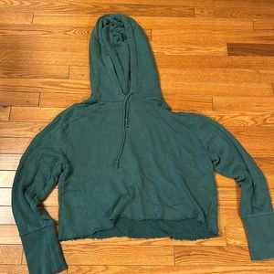 Cropped green LA Hearts sweatshirt